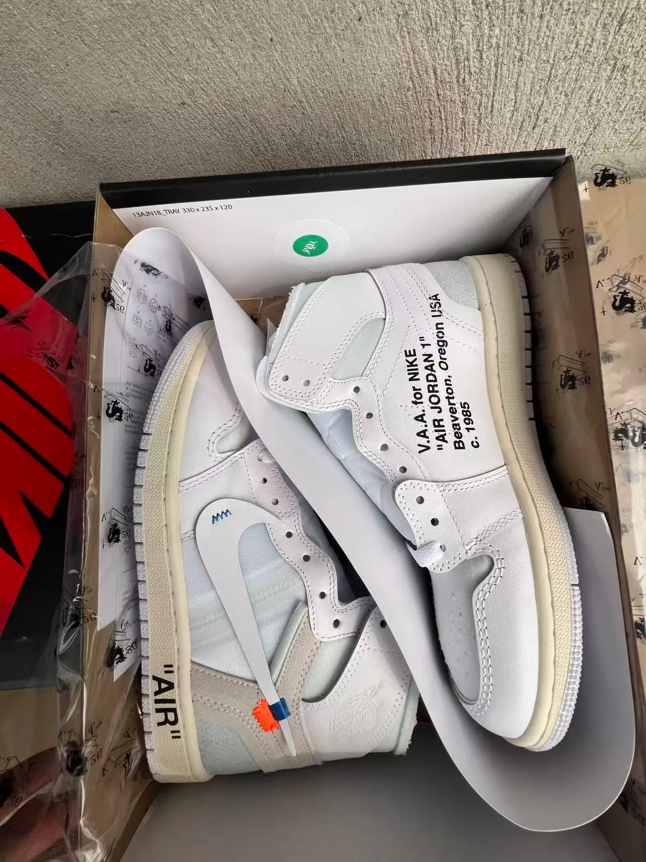 Nike x Off-White Air Jordan 1 White Industrial Basketball Shoes 8