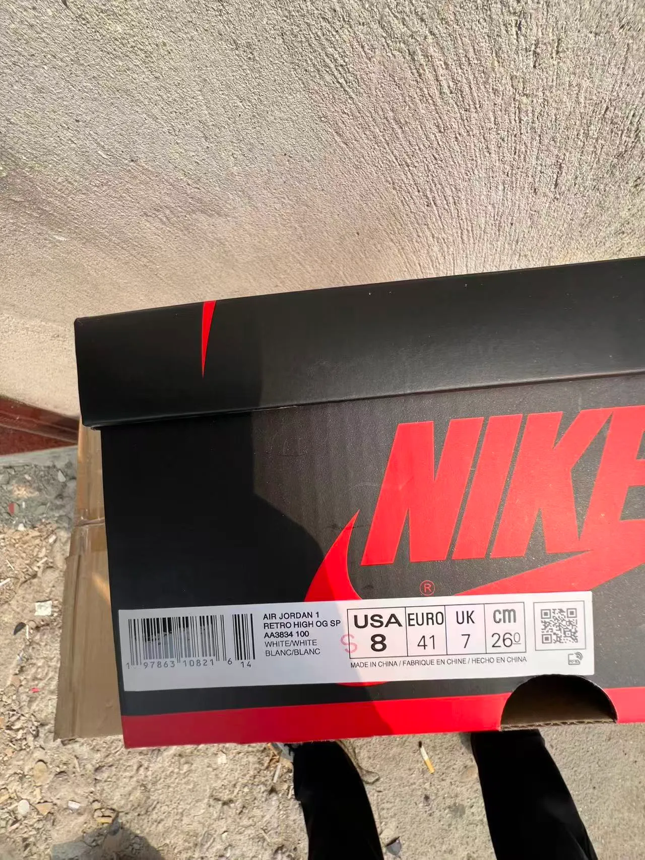 Nike x Off-White Air Jordan 1 White Industrial Basketball Shoes 9