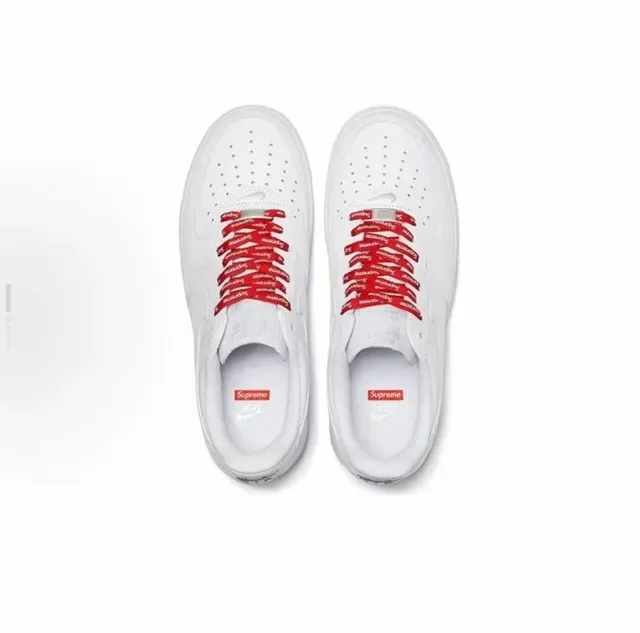 Nike x Supreme Air Force 1 White Lifestyle Sneakers 3
