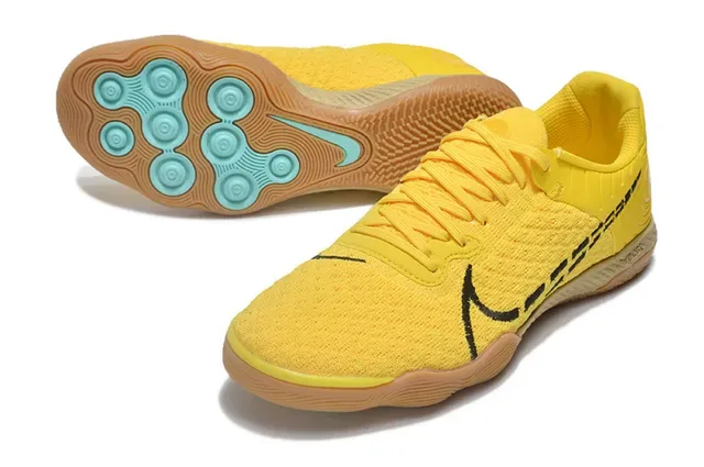 Nike Yellow Blue Knit Upper Graphic Black Overlays Sneakers 4