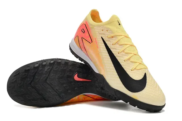 Nike Chaussures de football Turf avec upper en maille jaune orange overlay graphique en dégradé 3