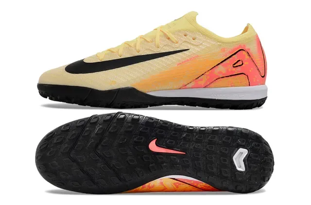 Nike Chaussures de football Turf avec upper en maille jaune orange overlay graphique en dégradé 5