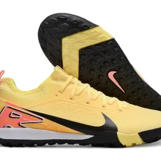Nike Zapatillas de fútbol upper knit amarillo rosa gradient turf