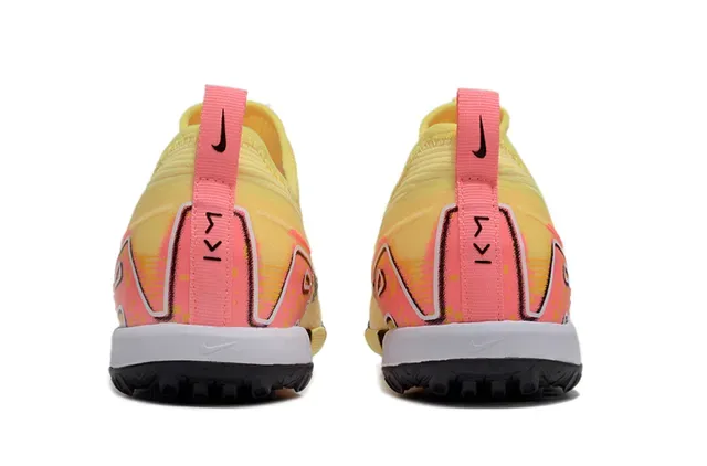 Nike Chaussures de football upper knit jaune rose gradient turf 4
