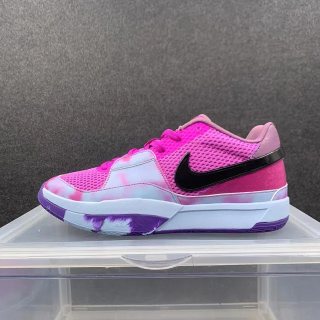 Nike Zoom Hyperfuse Pink Purple Low-Top Mesh-and-Synthetic Upper Basketball Shoes 2