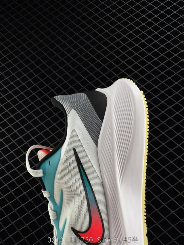 Nike Zoom Winflo 7X Gris claro Teal Rojo Zapatillas de correr 6