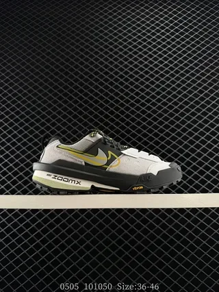 Nike ZoomX Gray Yellow Chunky Platform Sole Mixed-Material Upper Lifestyle Sneakers 2