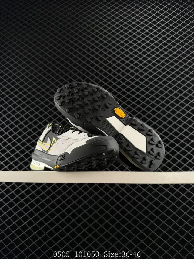 Nike ZoomX Gray Yellow Chunky Platform Sole Mixed-Material Upper Lifestyle Sneakers 3