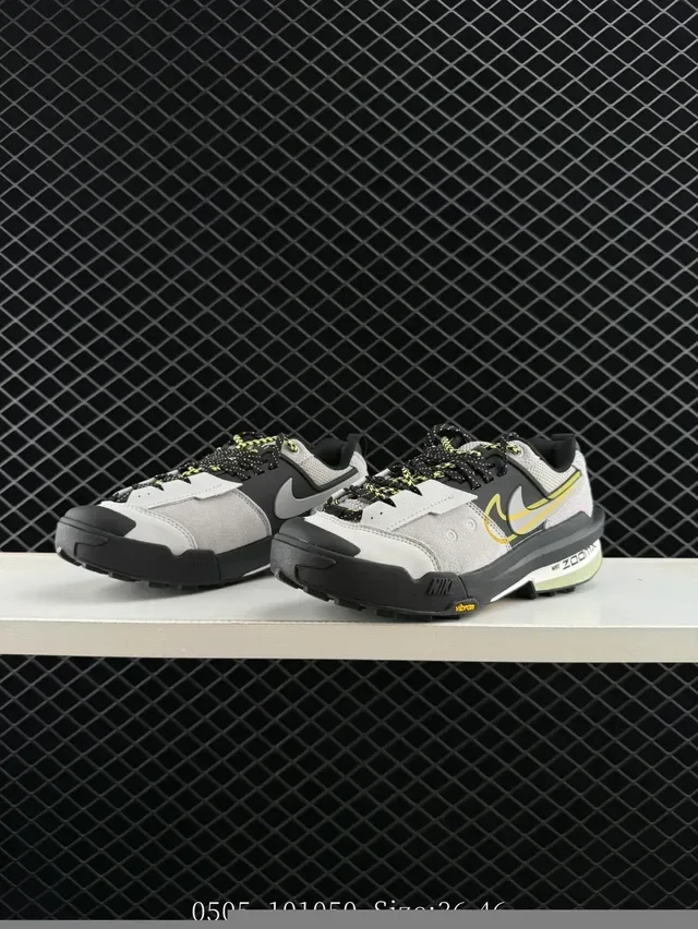 Nike ZoomX Gray Yellow Chunky Platform Sole Mixed-Material Upper Lifestyle Sneakers 4