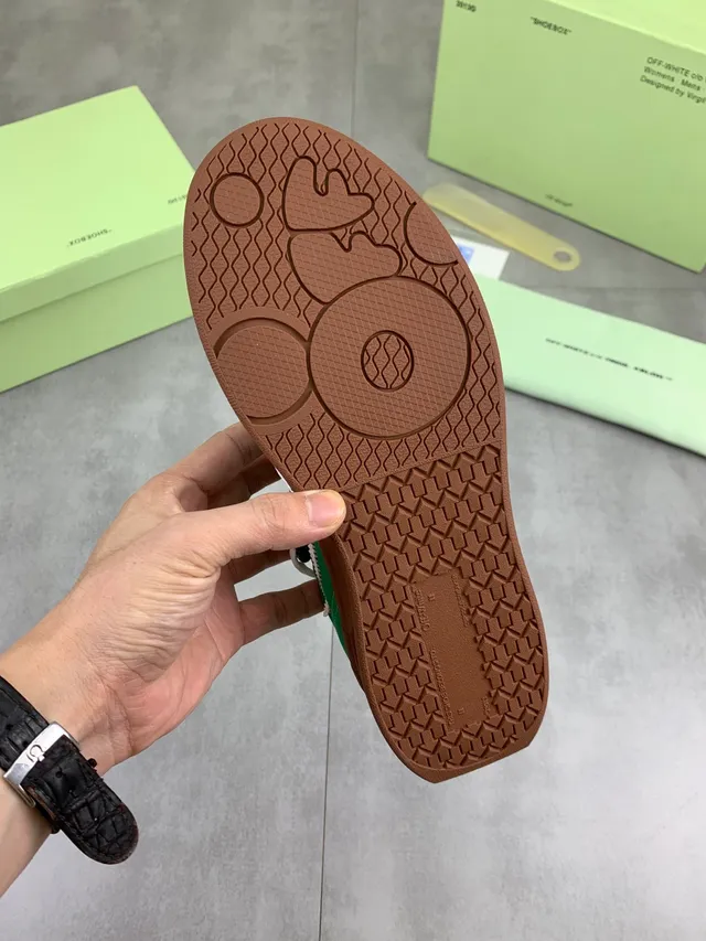 Off-White Arrow Green Chaussures Lifestyle en Suède 2