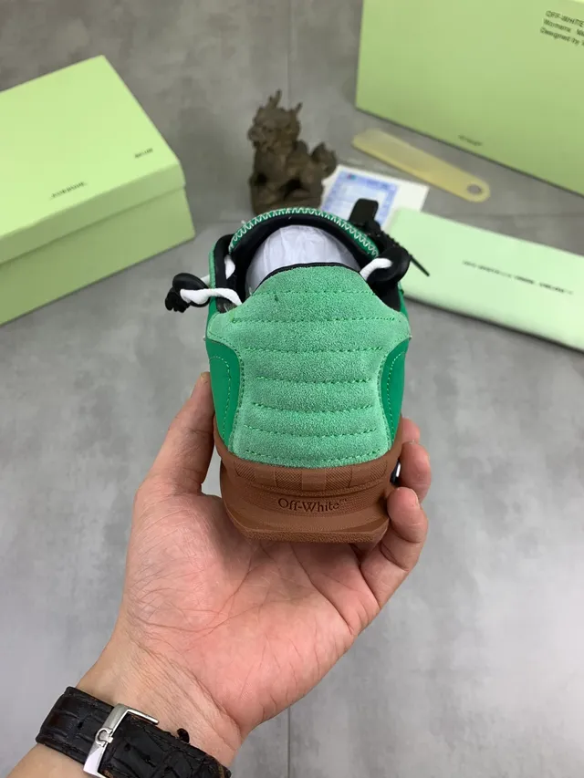 Off-White Arrow Green Chaussures Lifestyle en Suède 3