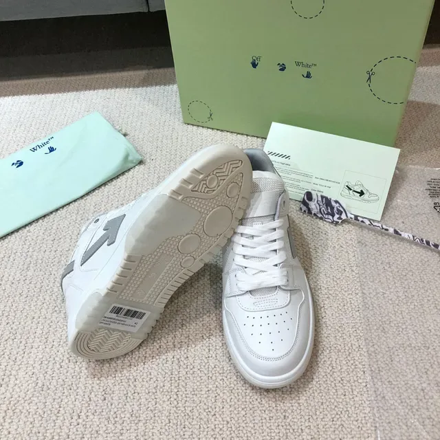 Off-White Arrow সাদা এবং ধূসর লাইফস্টাইল স্নিকার্স 3