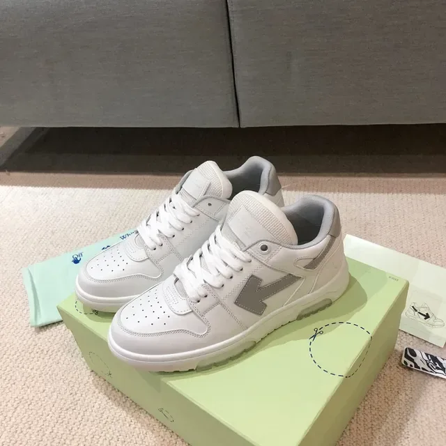 Off-White Arrow সাদা এবং ধূসর লাইফস্টাইল স্নিকার্স 7