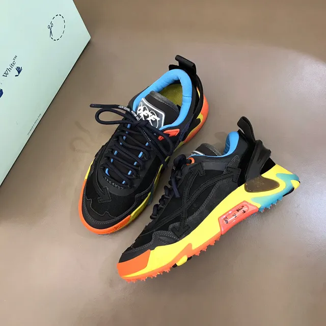 Off-White Noir Multicolor Semelle Sculptée Multicolor Semelle Intermédiaire En Couches Sneakers Chunky 8