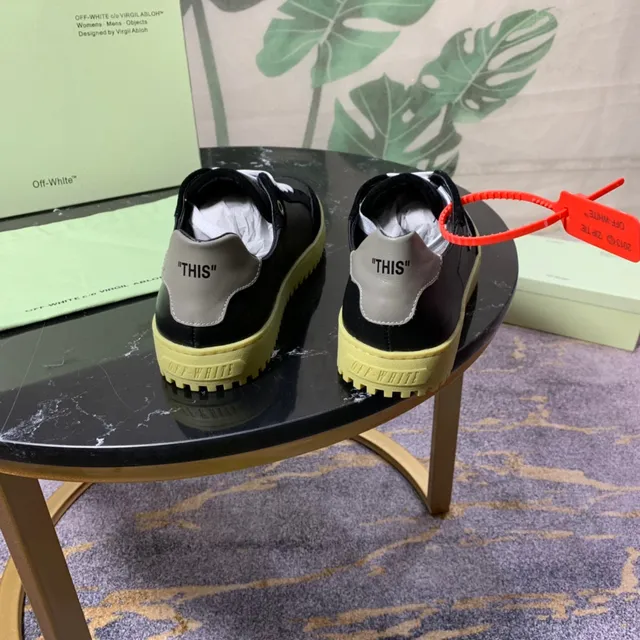 Off-White The Ten Noires et Jaunes Pâles Chaussures Lifestyle 3