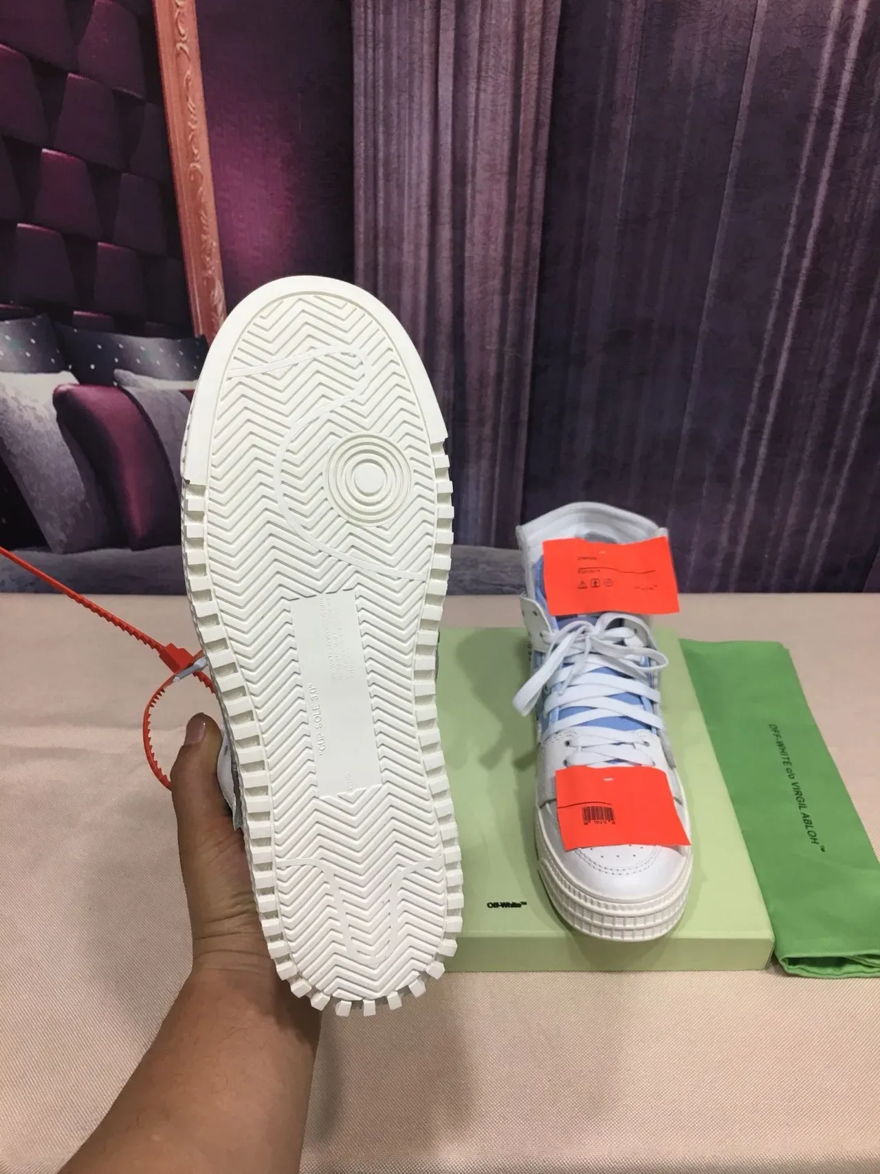 Off-White The Ten Blue High-Top Panelled Lifestyle Sneakers 2