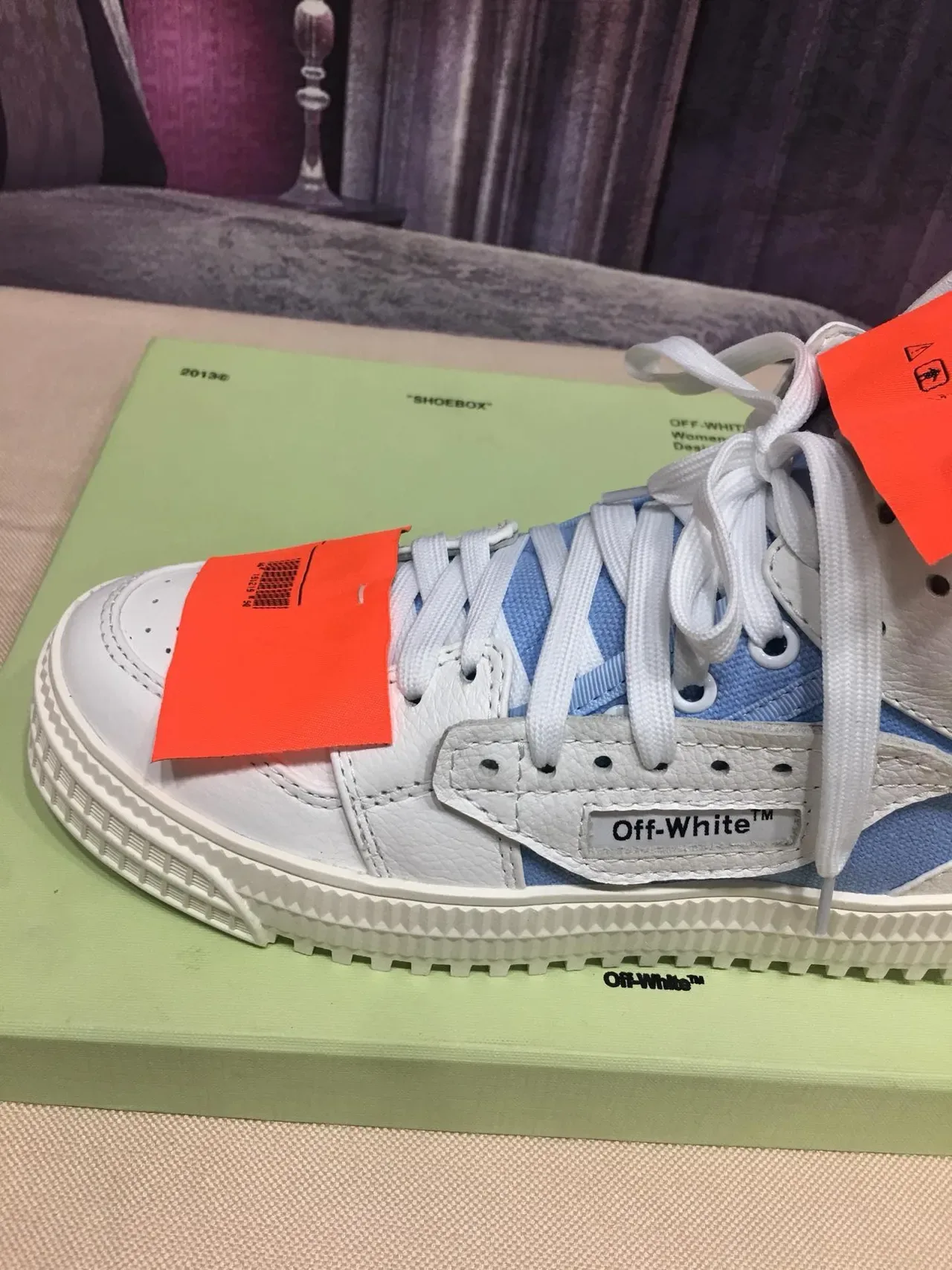 Off-White The Ten Blue High-Top Panelled Lifestyle Sneakers 5