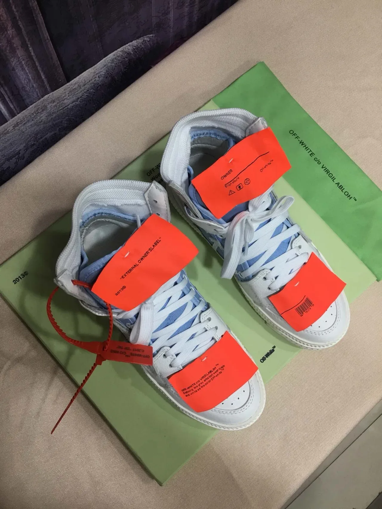 Off-White The Ten Blue High-Top Panelled Lifestyle Sneakers 6