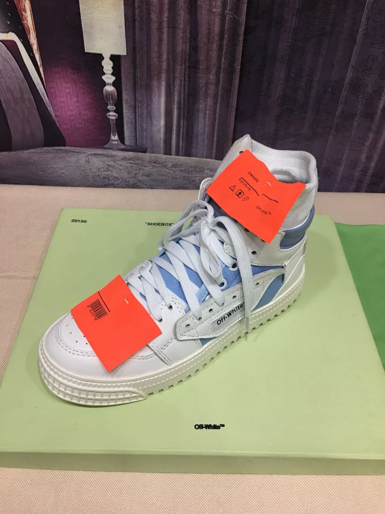Off-White The Ten Blue High-Top Panelled Lifestyle Sneakers 7