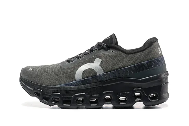 On Cloudmonster Dark Gray Black Running Shoes 5