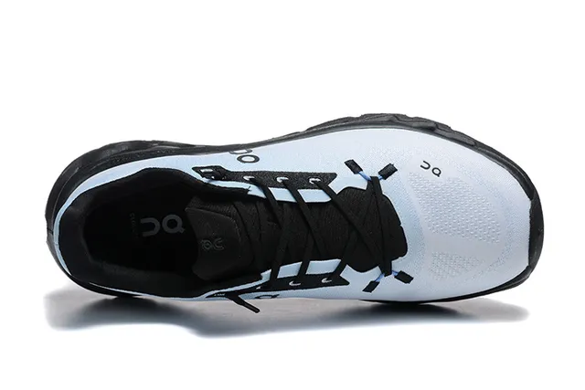 On Cloudmonster Light Blue and Black Running Shoes 3