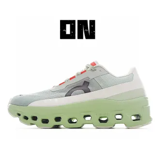 On Cloudmonster Zapatillas de correr gris claro menta