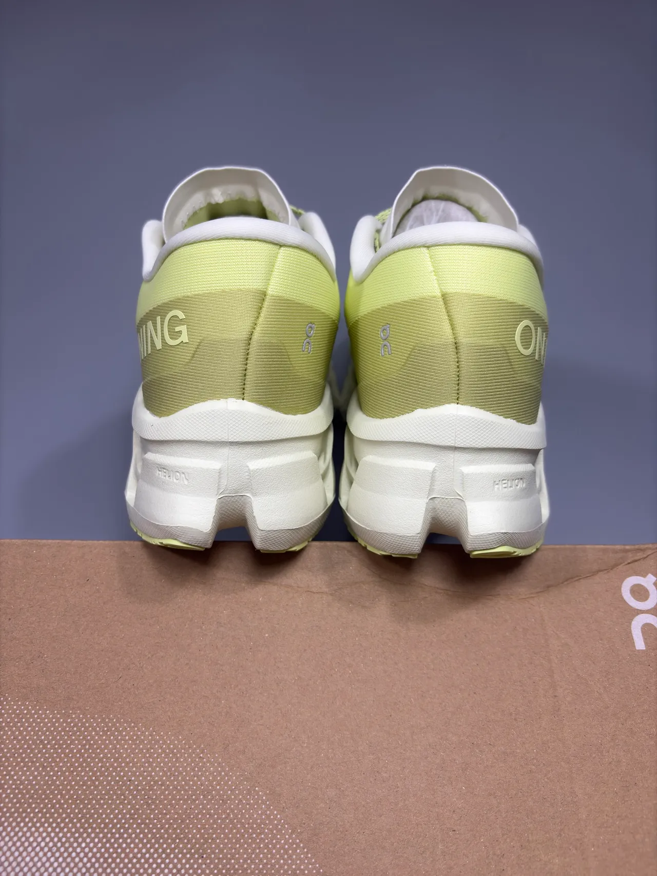 On Cloudmonster Lime Yellow Running Shoes 4
