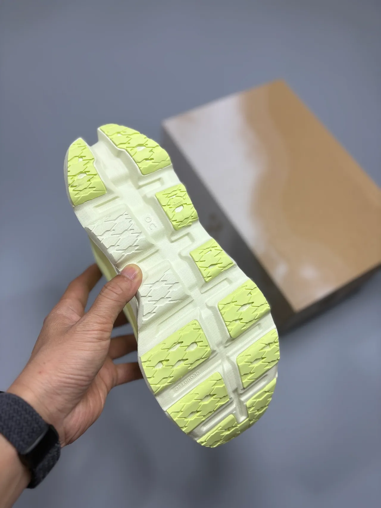 On Cloudmonster Lime Yellow Running Shoes 5