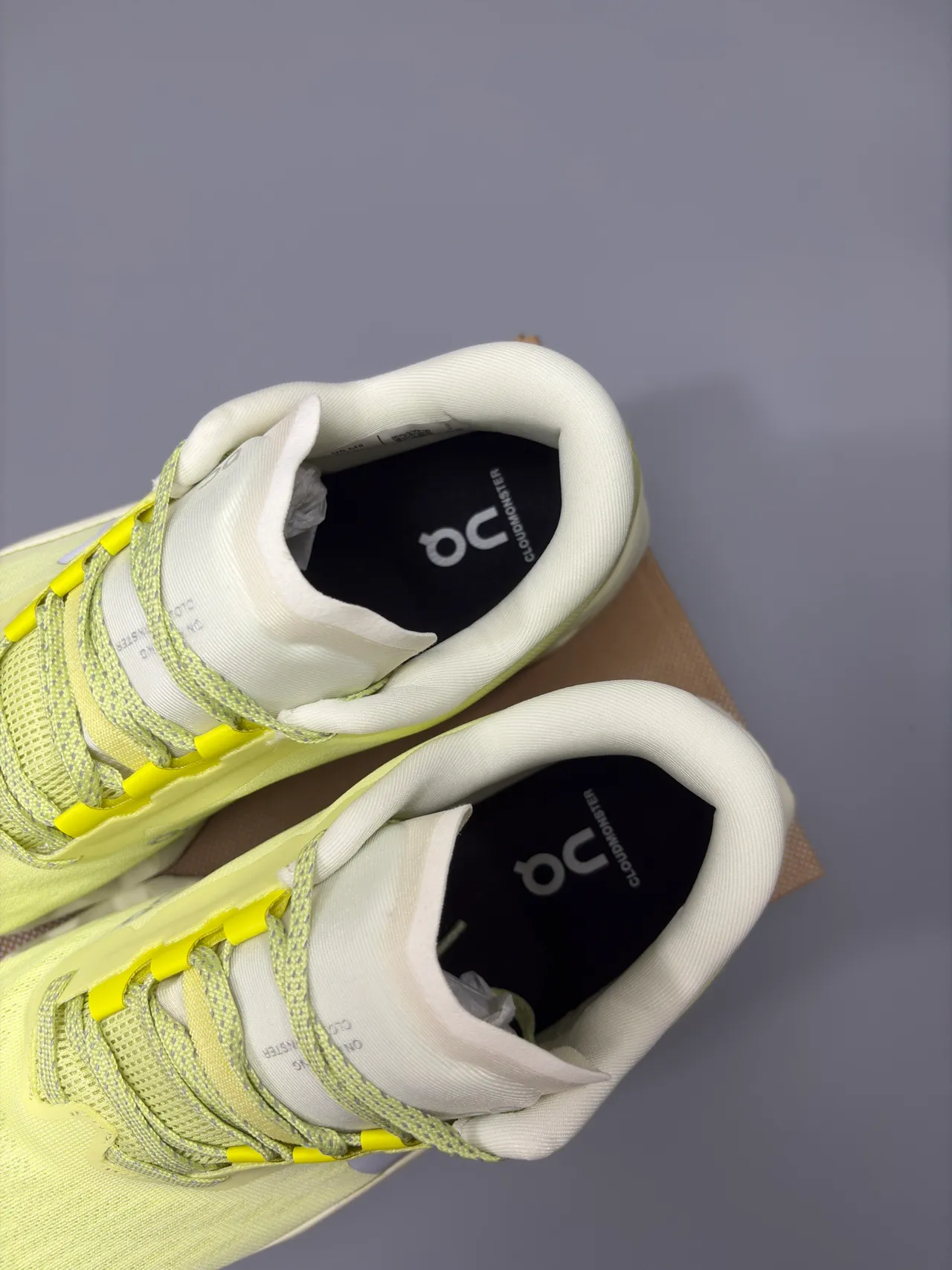 On Cloudmonster Lime Yellow Running Shoes 8