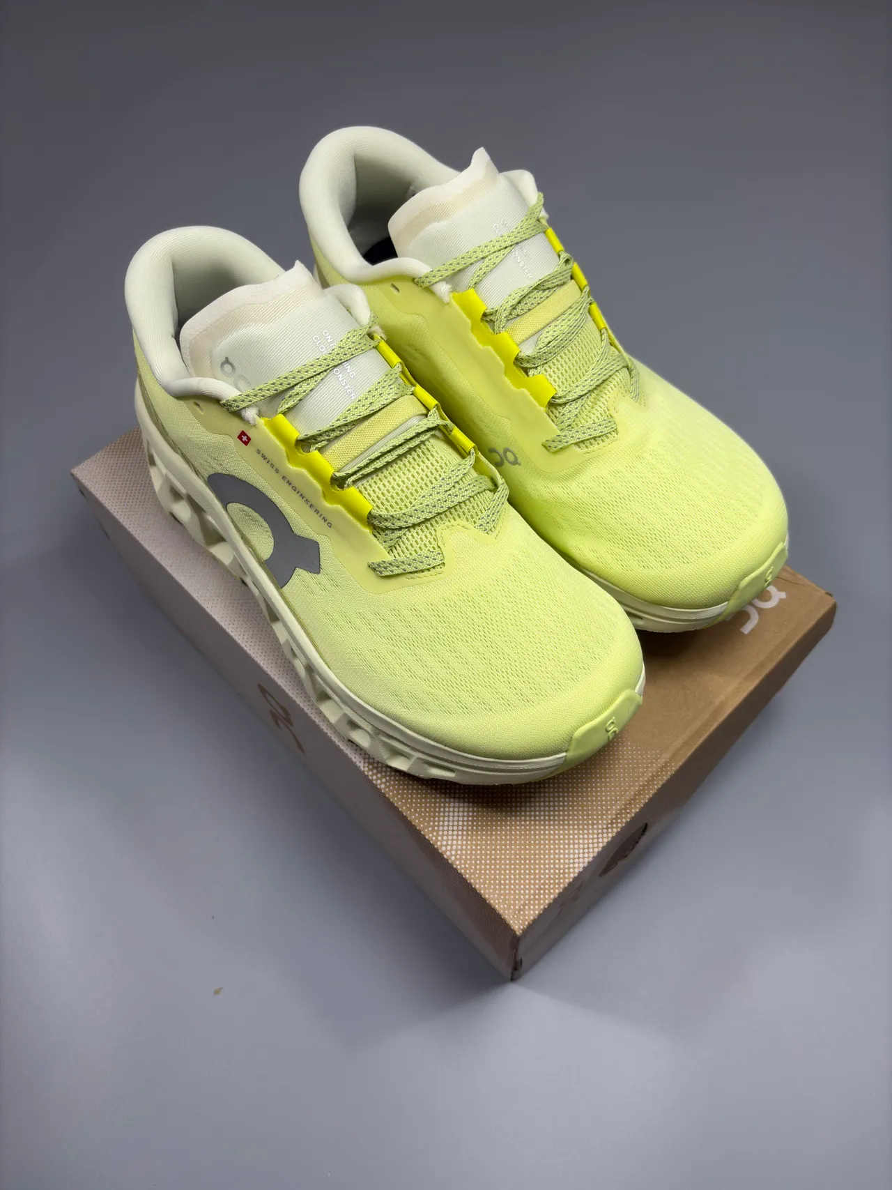 On Cloudmonster Lime Yellow Running Shoes 9