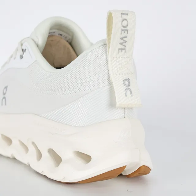 On Cloudmonster Off-White and Gum Running Shoes 4