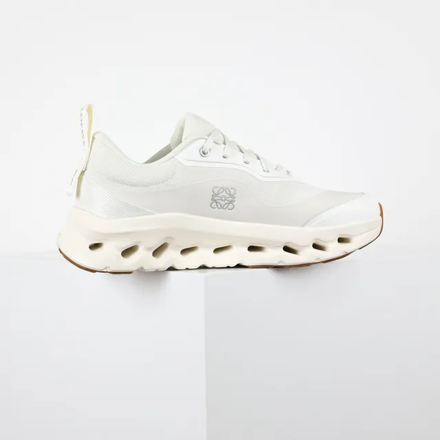 On Cloudmonster Off-White and Gum Running Shoes 7