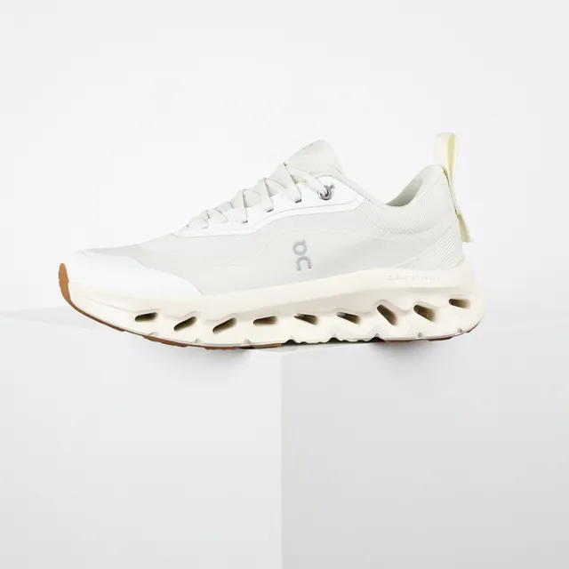On Cloudmonster Off-White and Gum Running Shoes 9
