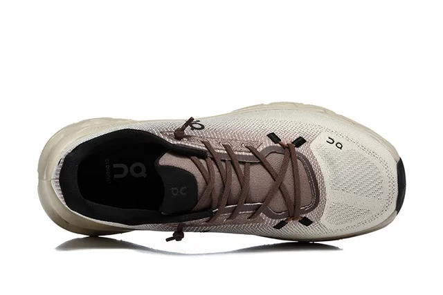 On CloudTec Phase Beige Brown Engineered Knit Upper Hollowed Midsole Running Shoes 3