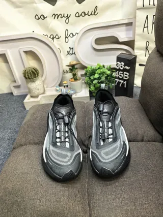 En gris blanco esculpido medi suela ingenieril malla upper lifestyle sneakers 20
