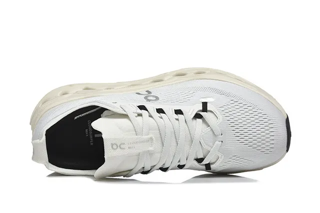 On White Black Engineered Mesh Upper Hollowed Hexagonal Midsole Pods Running Shoes 2
