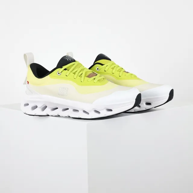 On Jaune Blanc Sculpté Ouvert-Cellule Semelle Milieu Couche Maille-Synthétique Supérieur Chaussures Lifestyle 3