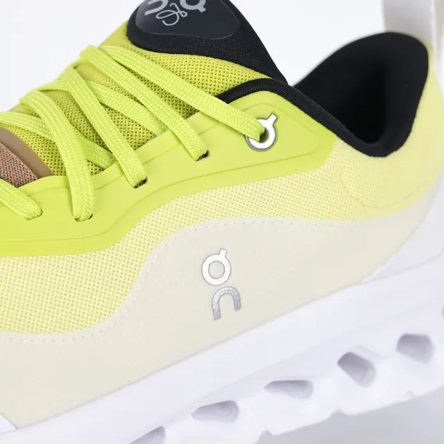 On Jaune Blanc Sculpté Ouvert-Cellule Semelle Milieu Couche Maille-Synthétique Supérieur Chaussures Lifestyle 6