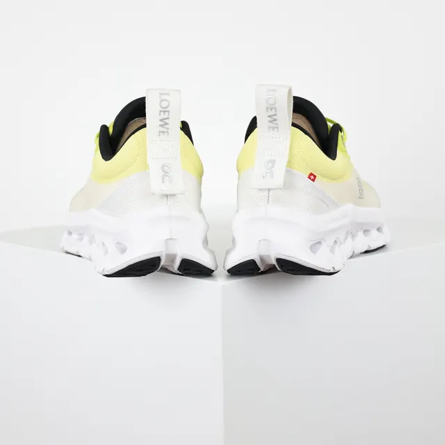 On Jaune Blanc Sculpté Ouvert-Cellule Semelle Milieu Couche Maille-Synthétique Supérieur Chaussures Lifestyle 8