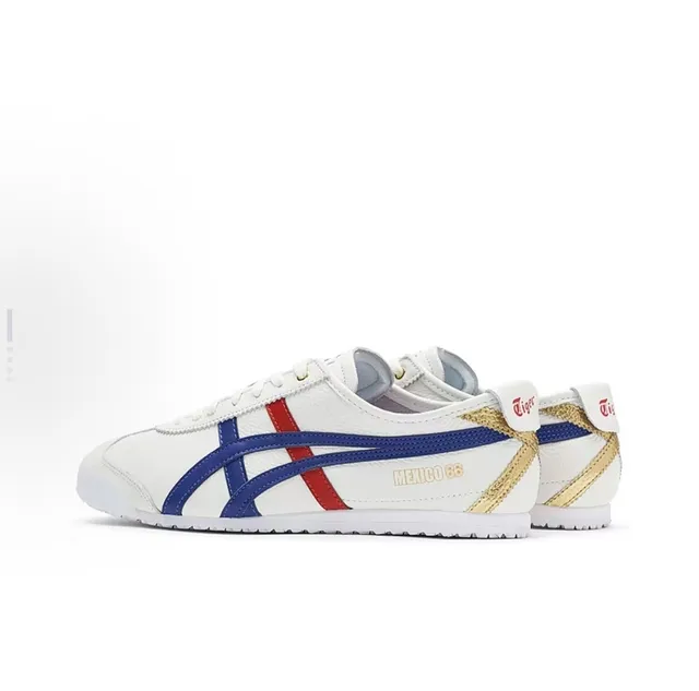 Onitsuka Tiger Mexico 66 White Blue Red Gold Lifestyle Sneakers 3