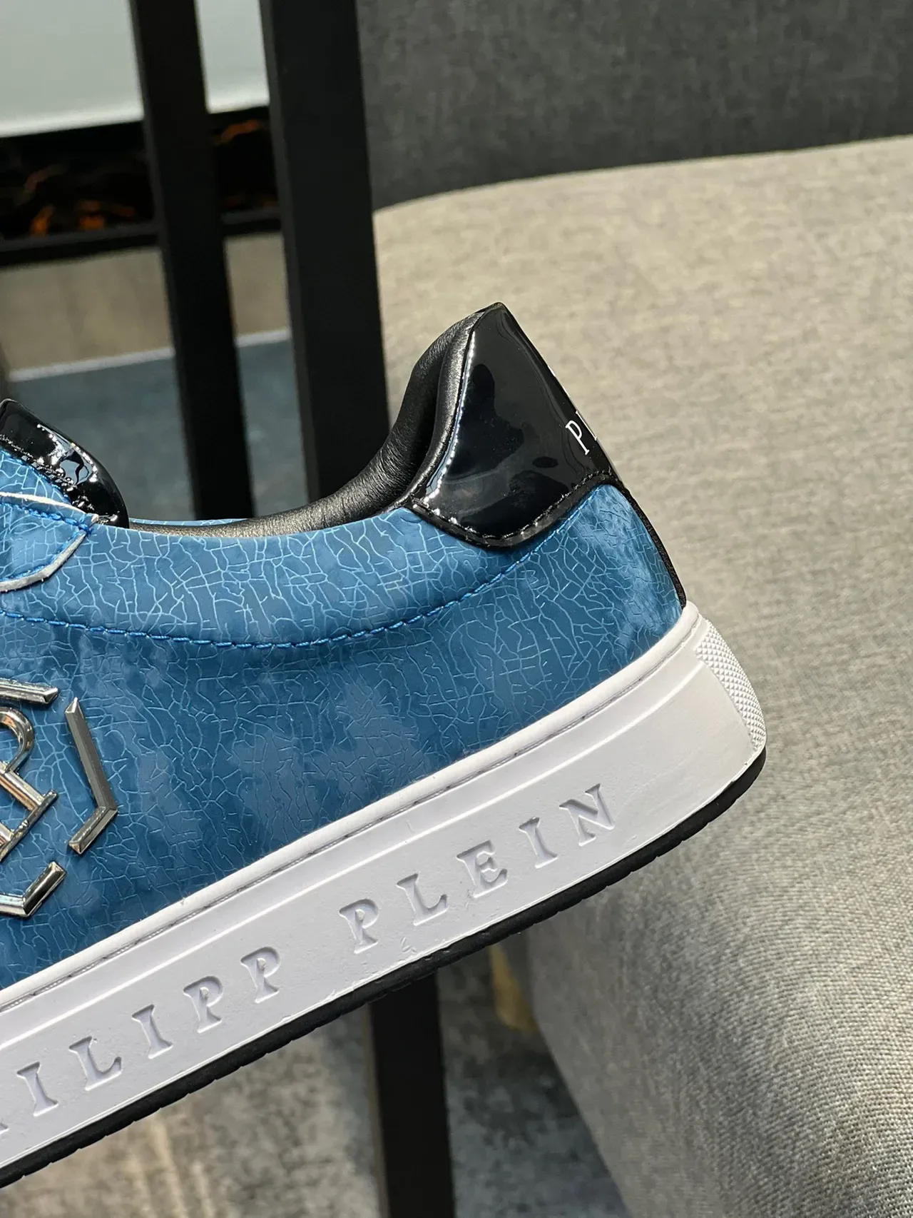 Philipp Plein Blue Leather Lifestyle Sneaker 8