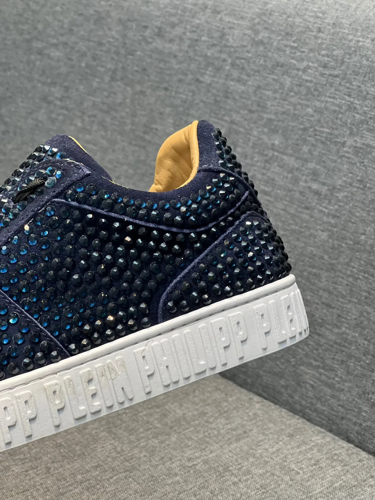 Philipp Plein Crystal-Embellished Navy Lifestyle Sneakers 8