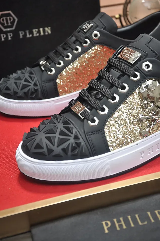 Philipp Plein Spiked Glitter Panel Lifestyle Sneakers 8