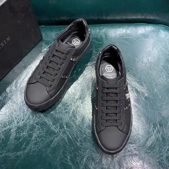 Philipp Plein Chaussures Lifestyle avec Logo Hexagonal Clouté Noires 4