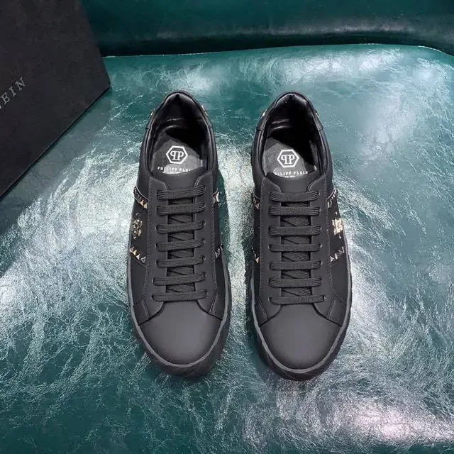 Philipp Plein Chaussures Lifestyle avec Logo Hexagonal Clouté Noires 7