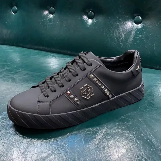Philipp Plein Chaussures Lifestyle avec Logo Hexagonal Clouté Noires 8