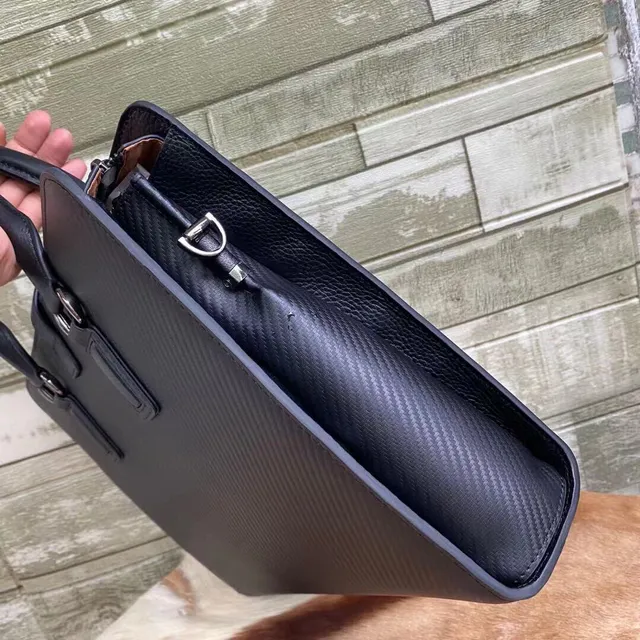 Prada Carbon-Fiber-Textured Leather Dual Handle Boston Bag 4