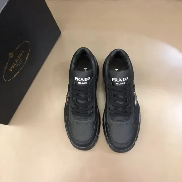 Prada Cloudbust Black Leather Lifestyle Sneakers 2