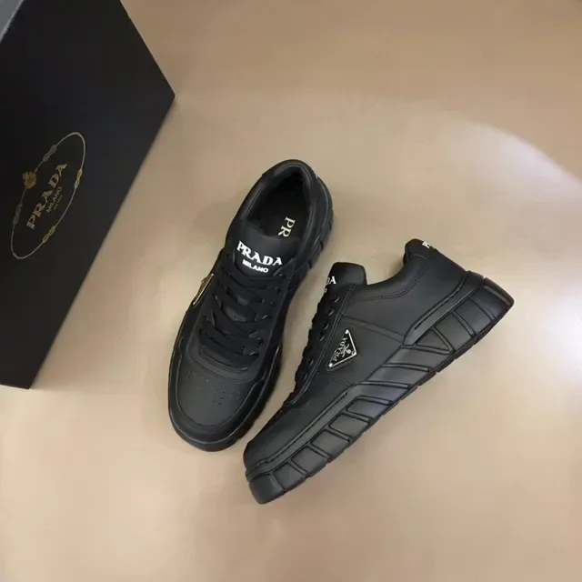 Prada Cloudbust Black Leather Lifestyle Sneakers 3