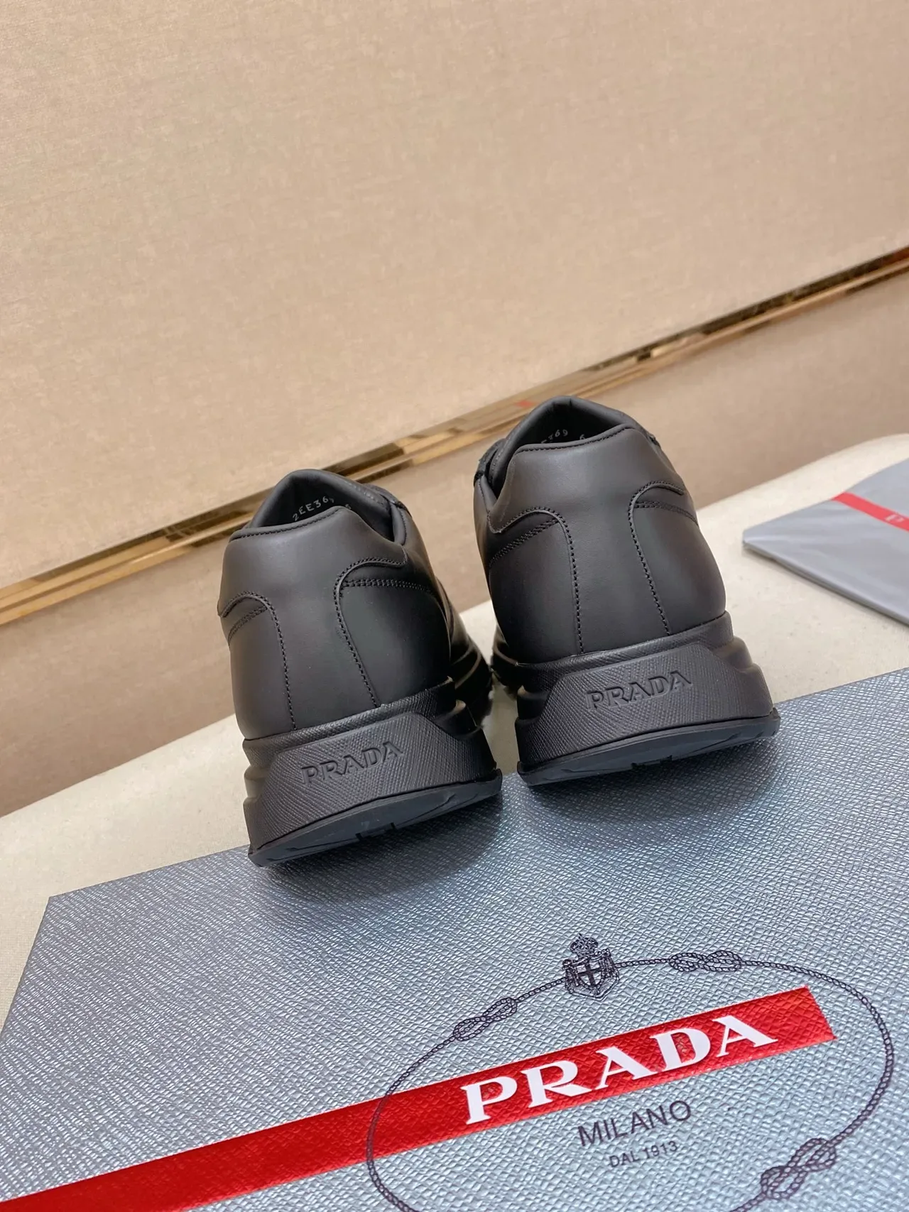 Prada Cloudbust Black Leather Lifestyle Sneakers 3